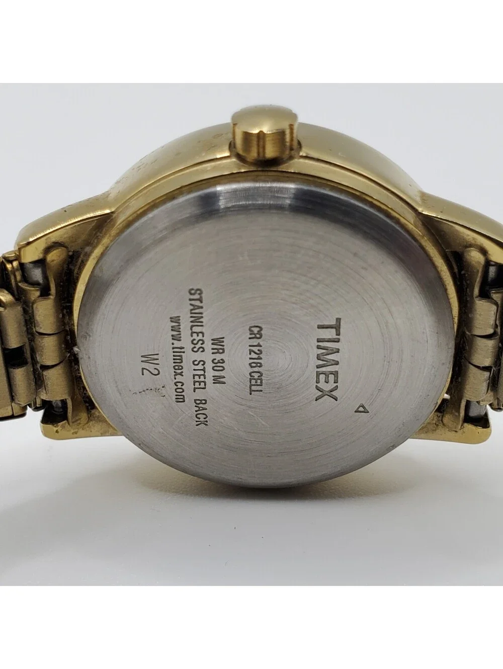 Timex Indiglo 2012 Womens Watch  25mm New Battery Gold Tone Stretch Please Read